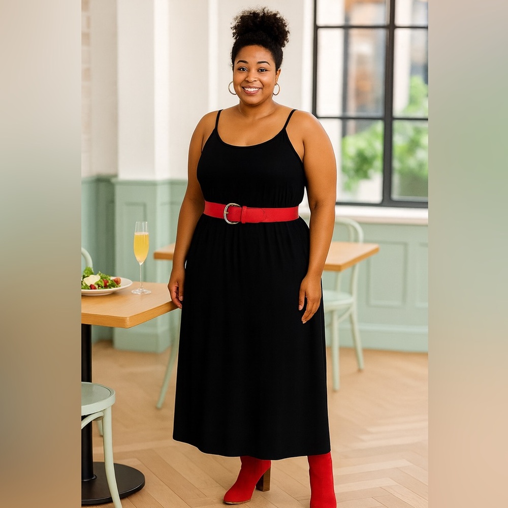 Brand New Black V-Neck Maxi With Pockets & VARIOUS - Picture 10 of 12